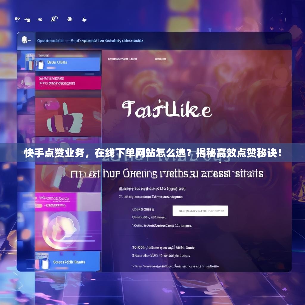 <strong><mark>快手</mark></strong>点赞业务，在线下单网站怎么选？揭秘高效点赞秘诀！
