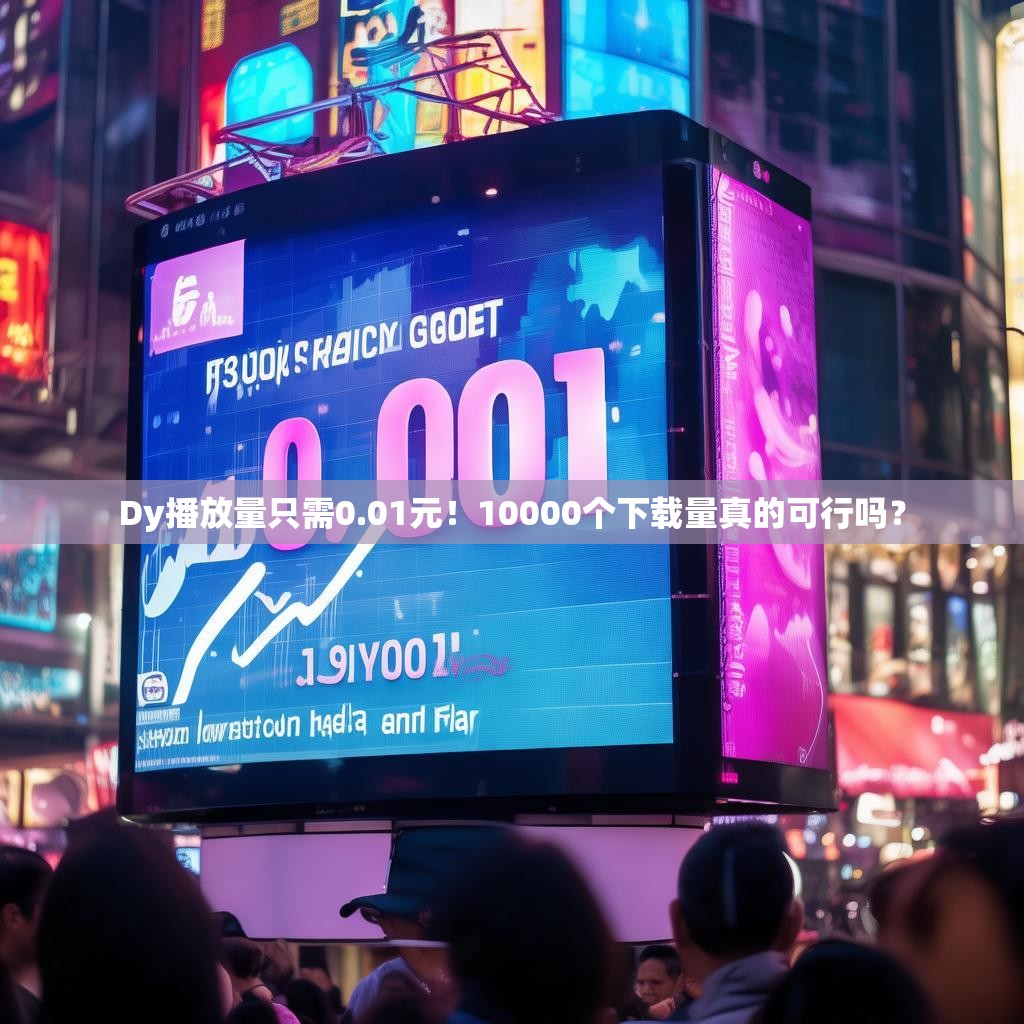 Dy播放量只需0.01元！10000个下载量真的可行吗？