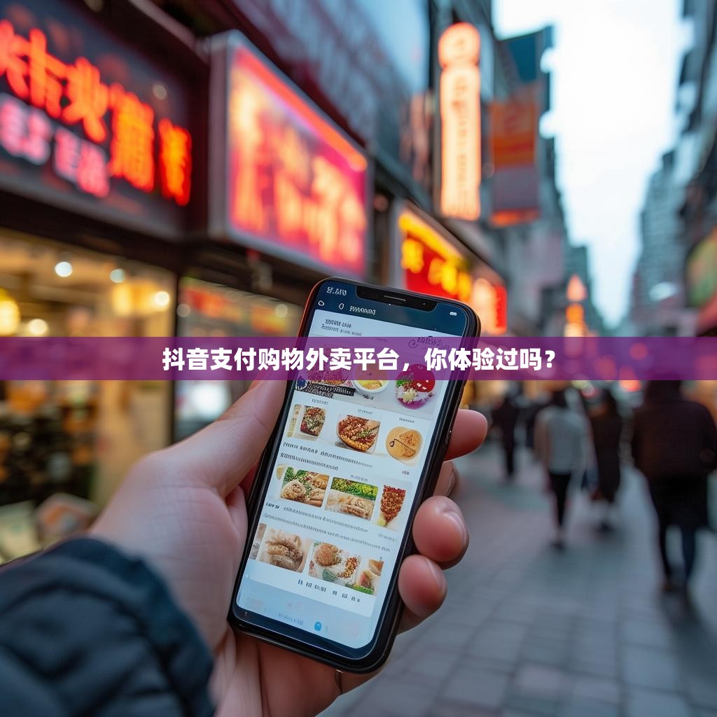 抖音支付购物外卖平台，你体验过吗？