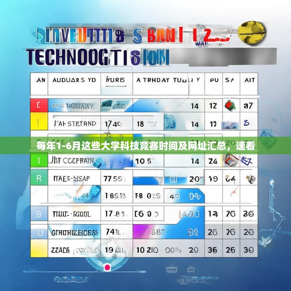 每年1-6月这些大学科技竞赛时间及网址汇总,速看
