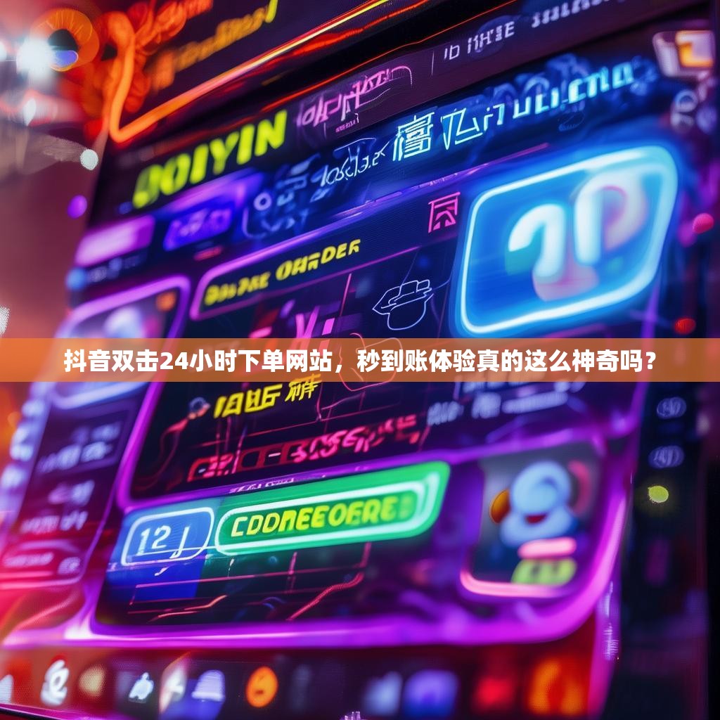 抖音双击24小时下单网站，秒到账体验真的这么神奇吗？