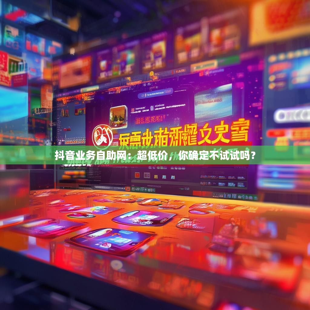 抖音业务自助网:超低价,你确定不试试吗?