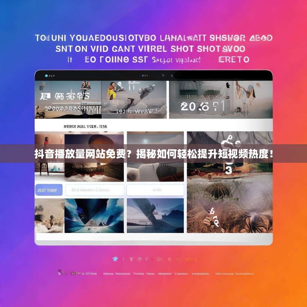 抖音播放量网站免费？揭秘如何轻松提升短视频热度！