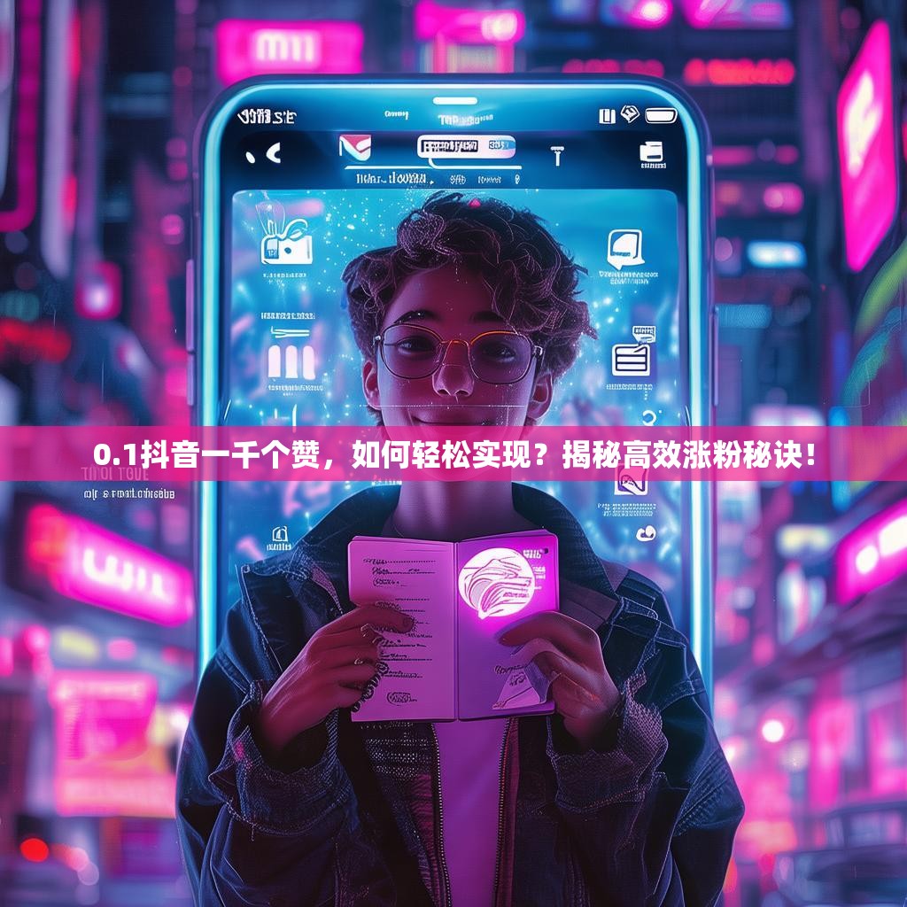 详细阅读:0.1抖音一千个赞,如何轻松实现?揭秘高效涨粉秘诀! 0.1抖音一千个赞,如何轻松实现?揭秘高效涨粉秘诀!