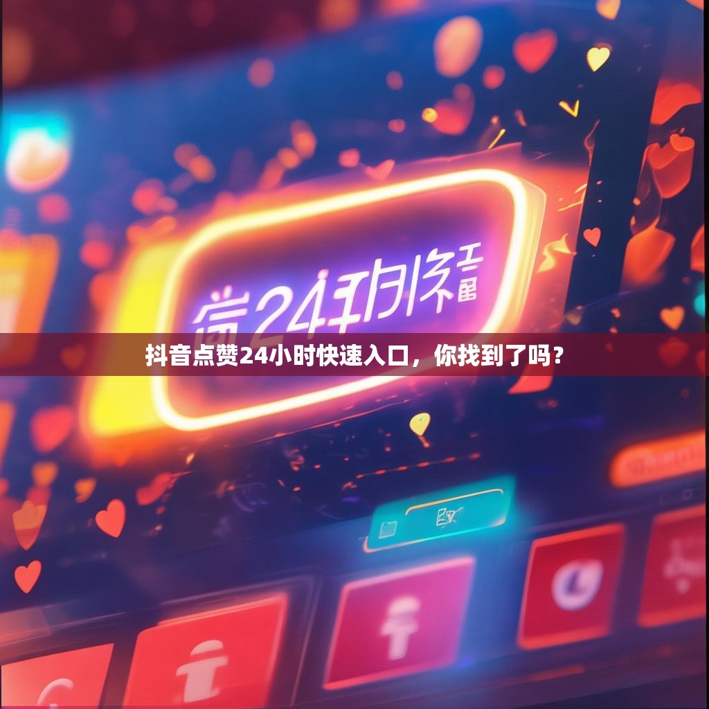 抖音点赞24小时快速入口，你找到了吗？